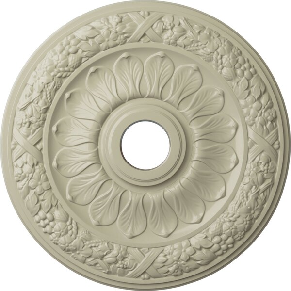 Ekena Millwork Swindon Ceiling Medallion (Fits Canopies up to 6 1/8"), 24"OD x 4"ID x 1 1/2"P, Clear Yellow CM24SWCYF - main